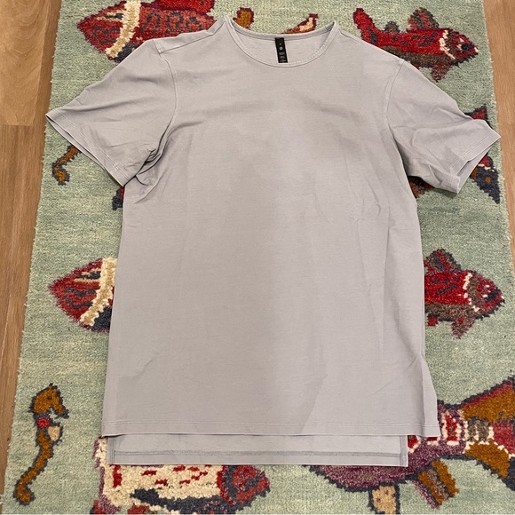Lululemon Athletica Fast and Free Men’s Gray Cotton Short Sleeve Shirt - Picture 1 of 5